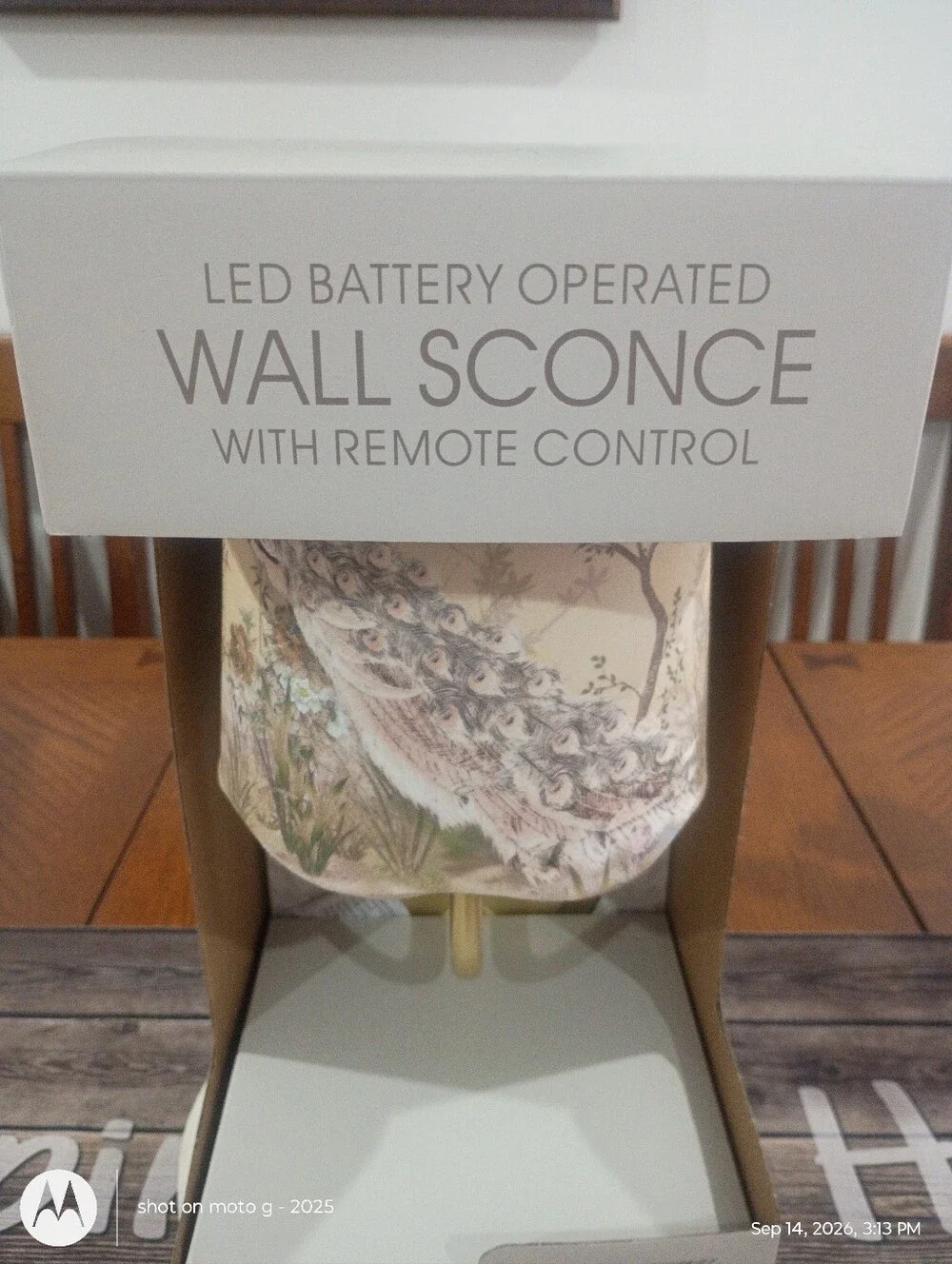 Tik Tok Viral Karma Home Peacock Cream Floral LED Wall Sconce